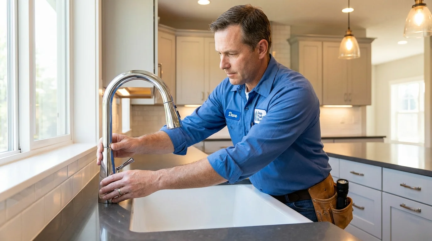 Kitchen faucet installation by Johns Plumbing LLC in Hartwell