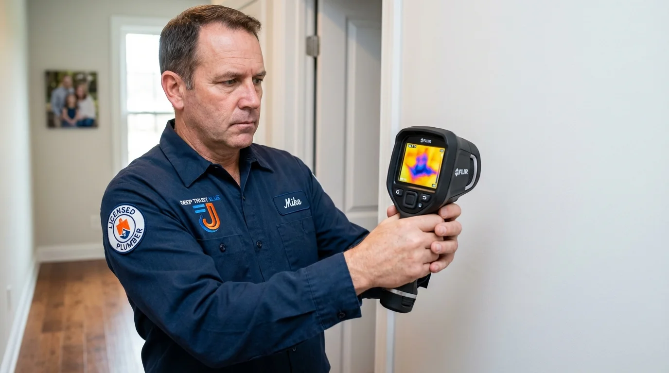 Thermal imaging leak detection by Johns Plumbing LLC in Hartwell